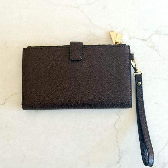 NWOT - Michael Kors Adele Double Zip Pebble Leather Wristlet - Picture 4 of 7